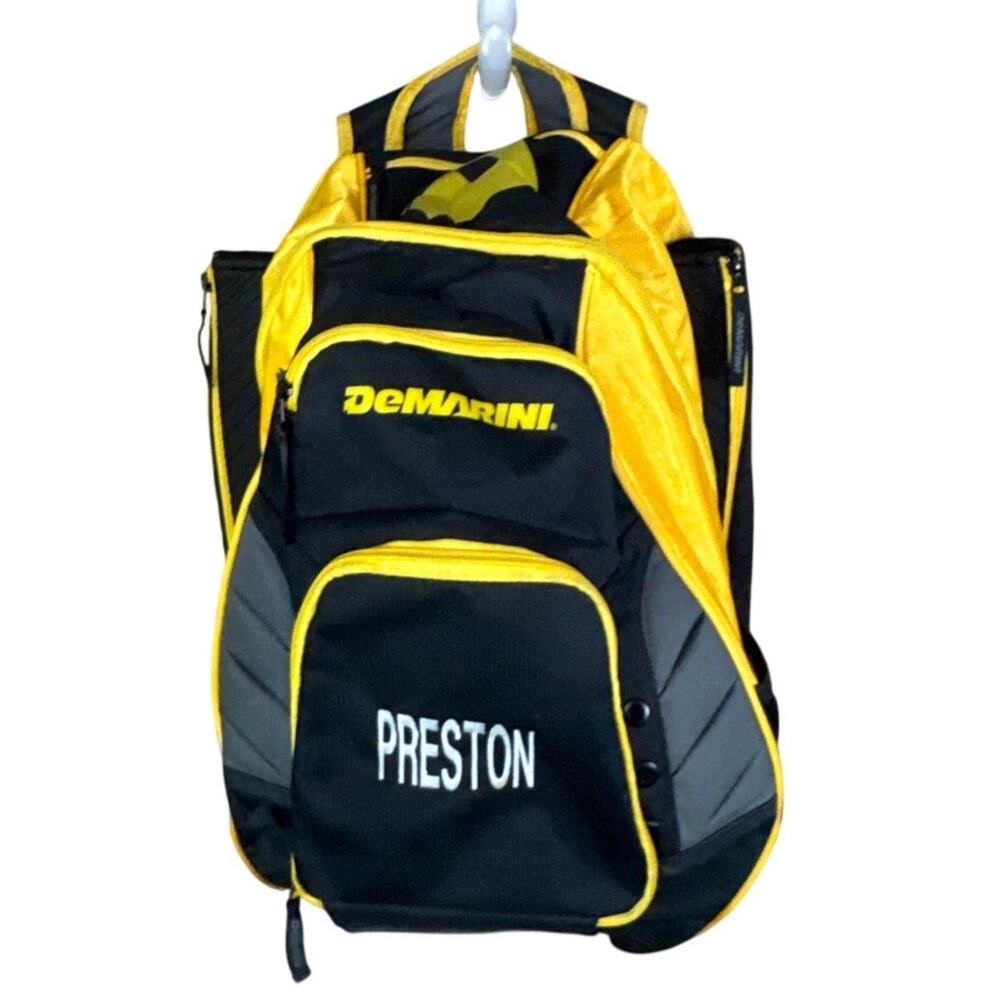 DeMarini Voodoo Rebirth Custom Baseball Backpack Gold Yellow Black